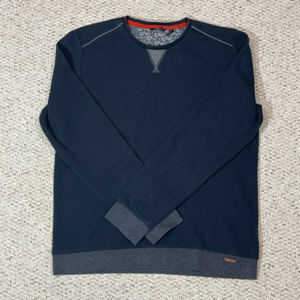 Ted Baker London Blue Cotton Blend Men's Pullover Sweatshirt Size 4